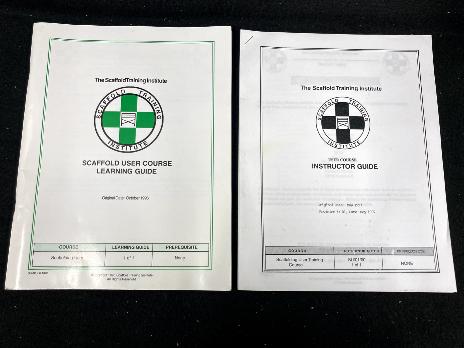 SCAFFOLD TRAINING INSTITUTE SCAFFOLD USER COURSE & INSTRUCTOR GUIDE, 2000