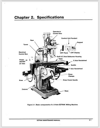 2000 Bridgeport Series I EZ TRAK Installation, Maintenance, & Parts Manual 220 p