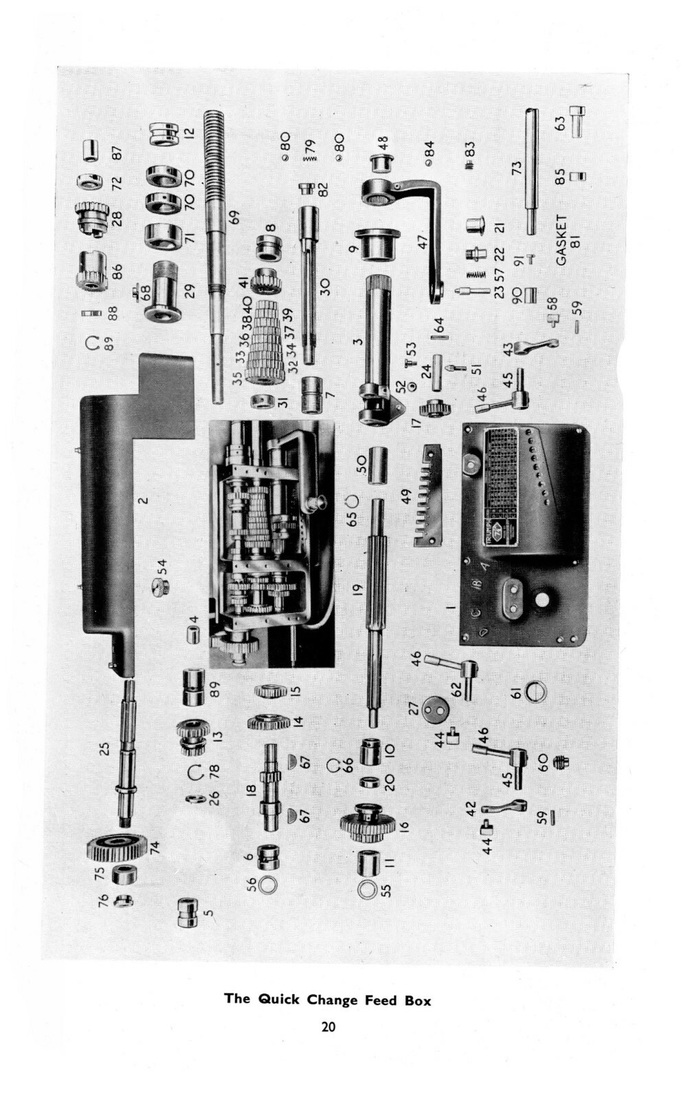 Colchester Triumph Lathe 7-1/2″ Center Instruction & Spare Parts Manual #691