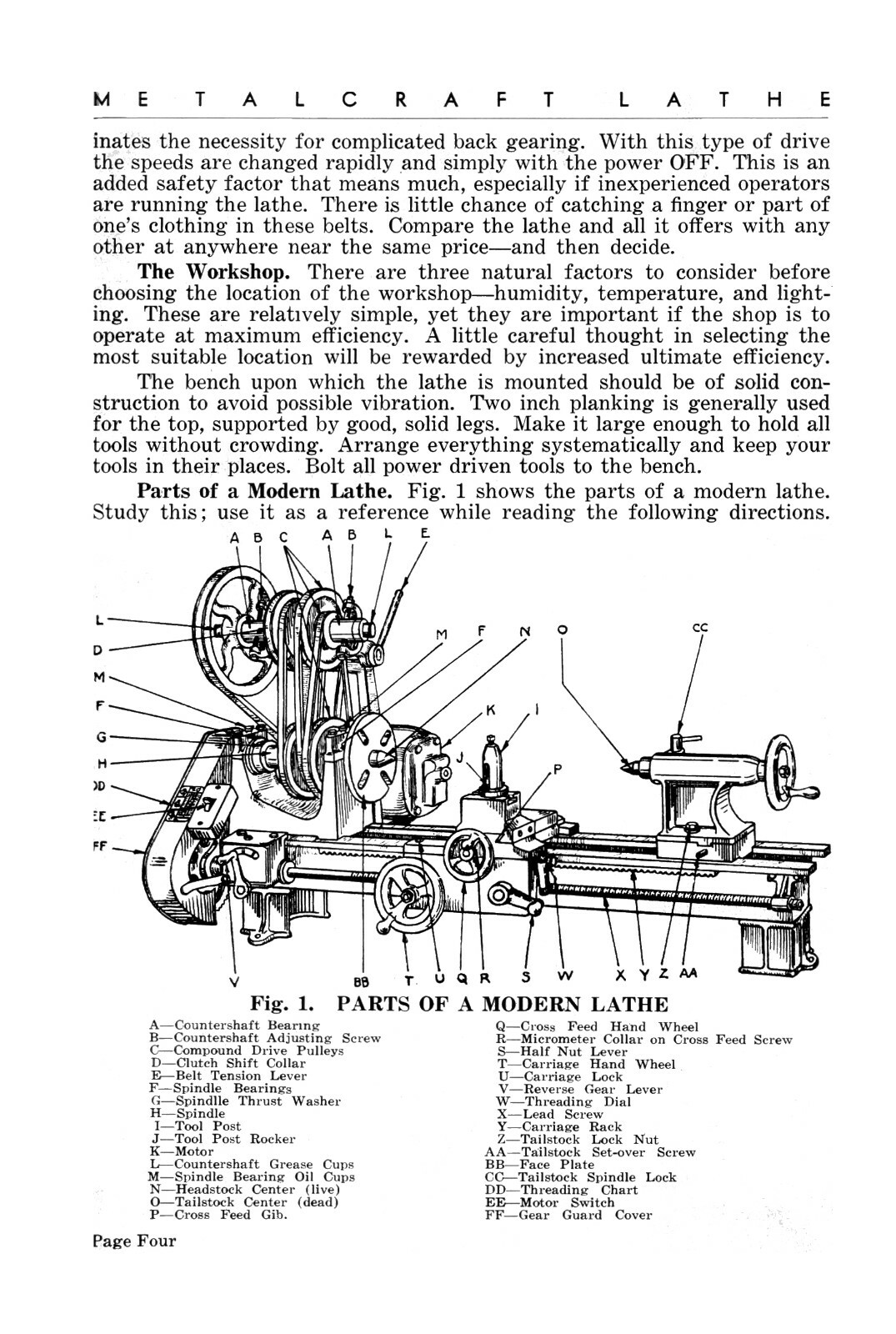 Sears Craftsman Metalcraft Lathe Operation & Attachments Manual #1164