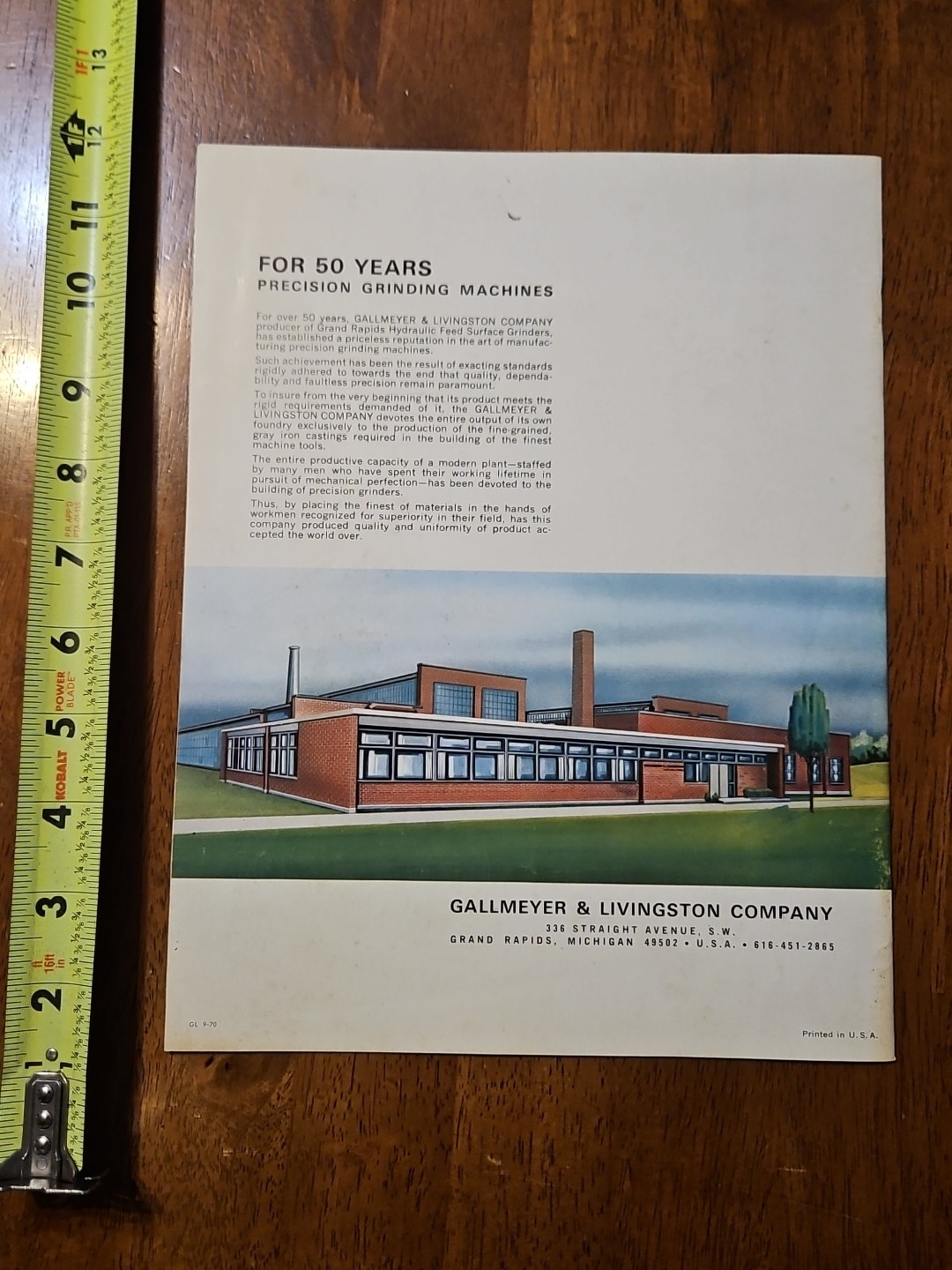 GRAND RAPIDS SURFACE GRINDERS MACHINE CATALOG GALLMEYER LIVINGSTON #2