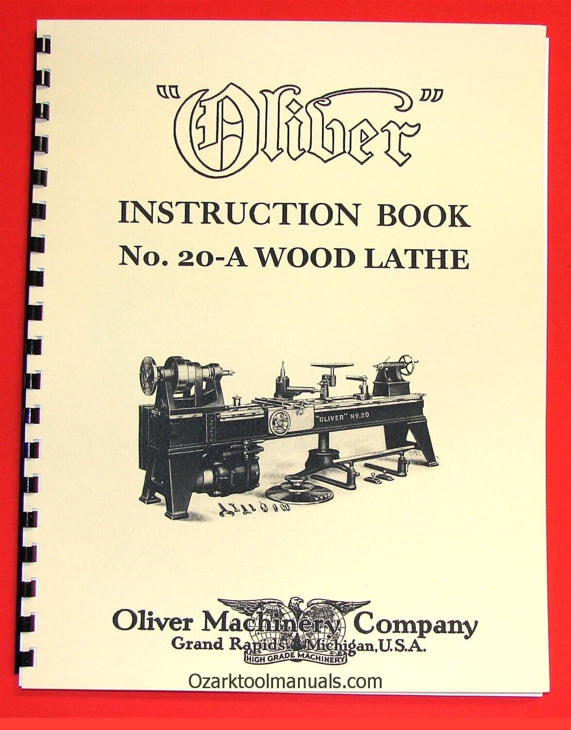 OLIVER No. 20-A Pattern Makers Wood Turning Lathe Owner’s and Parts Manual 1034