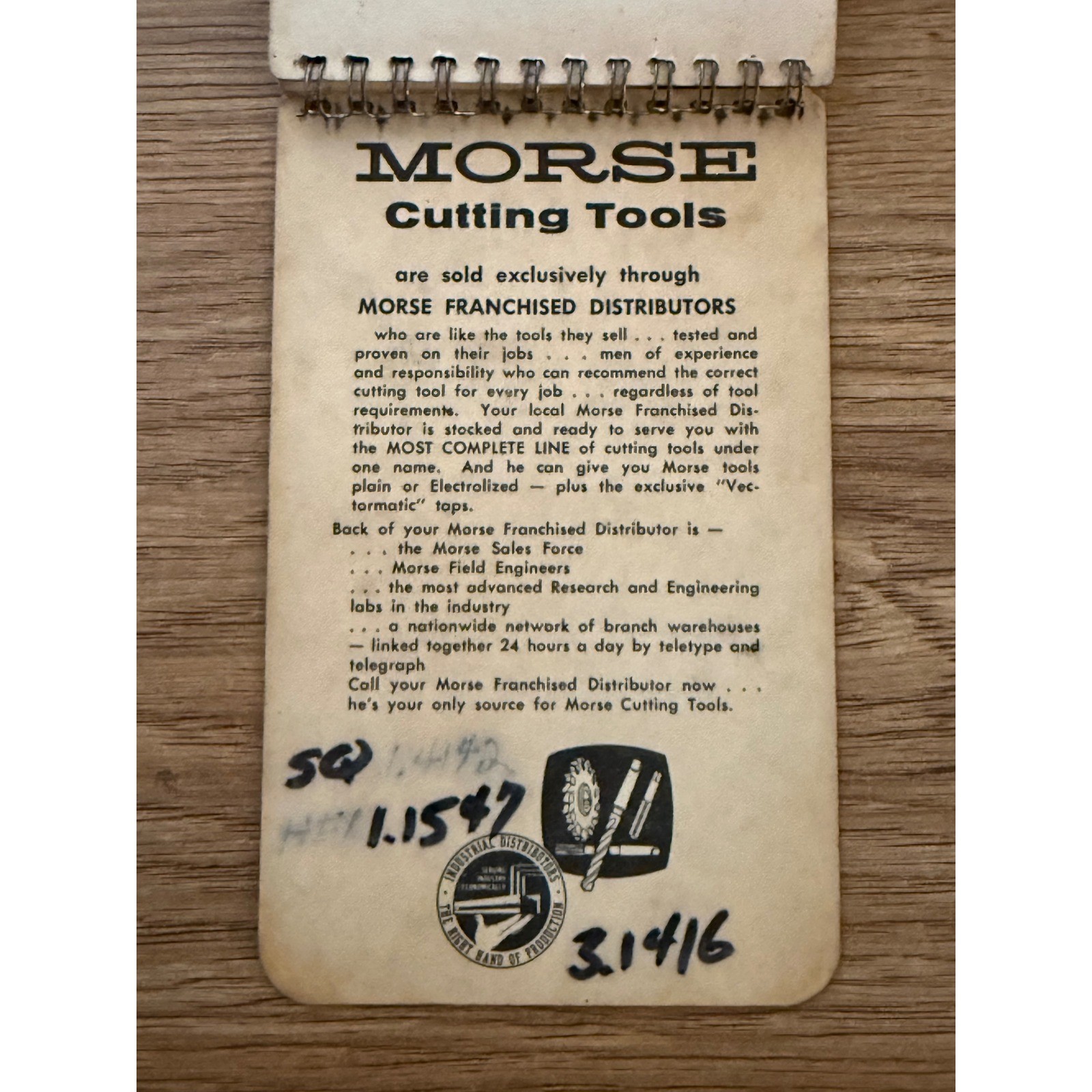 1966 Morse Machinist’s Practical Guide Twist Drill Pocket Handbook
