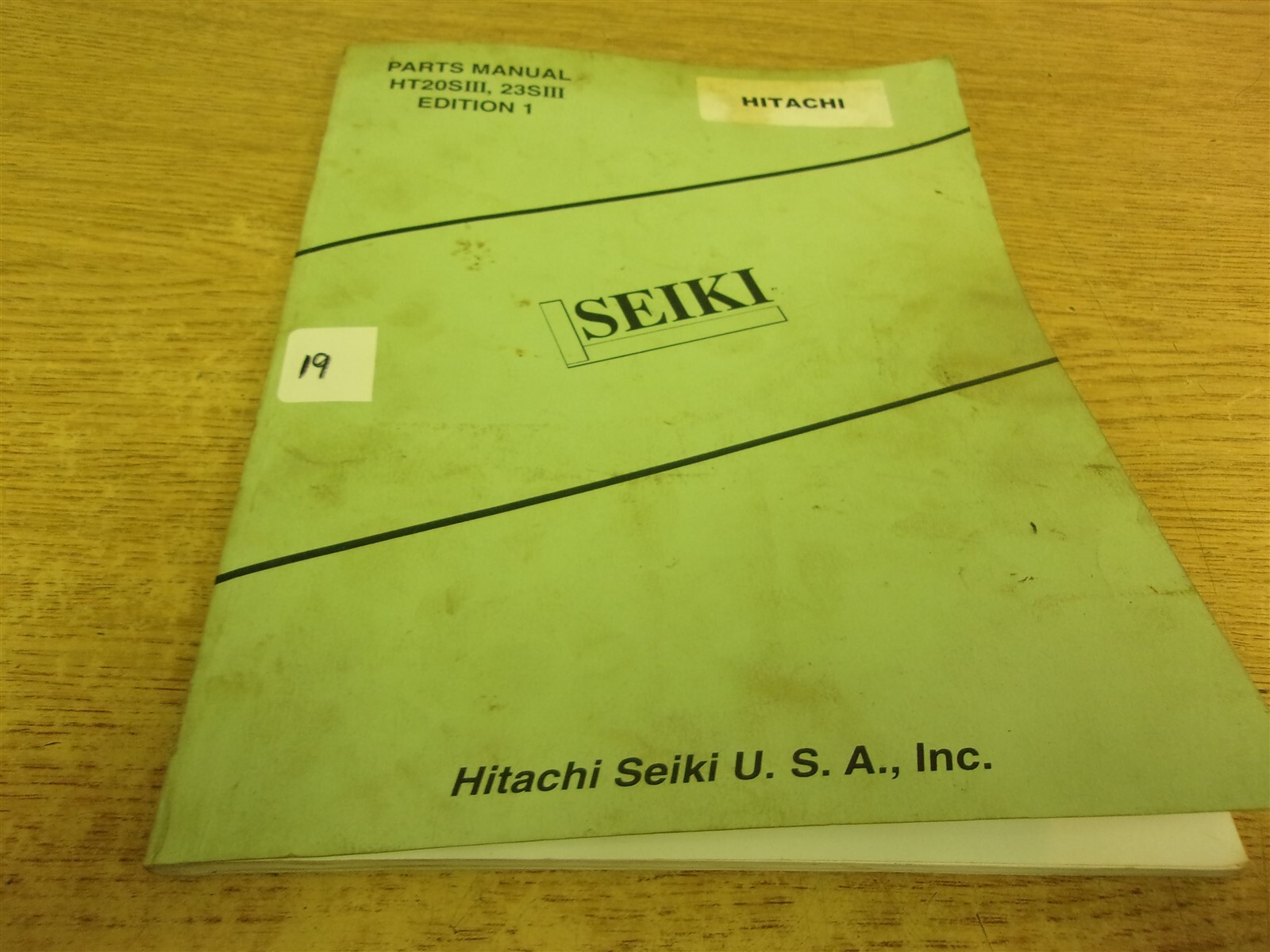 Hitachi Seiki Parts Manual HT20S III 23S Edition 1 “19” *FREE SHIPPING*