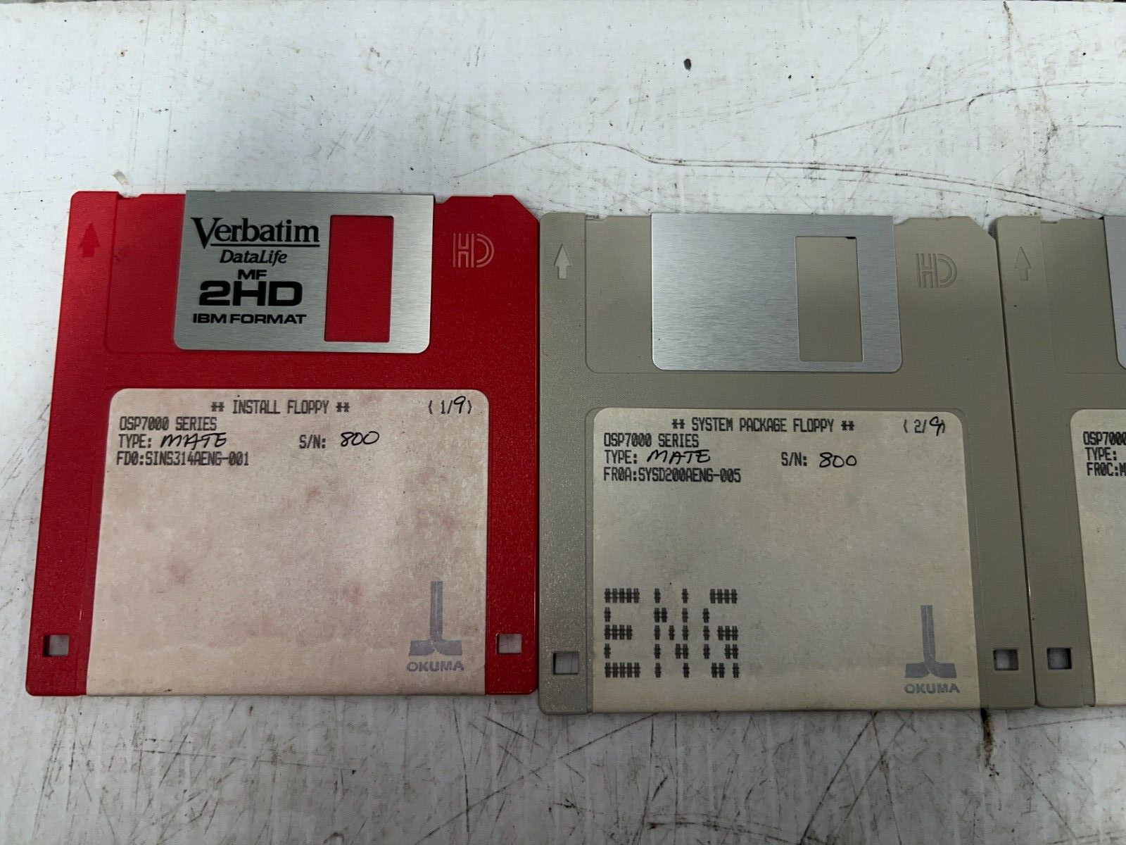 Okuma CADET MATE – SER #800 FLOPPY DISK SET – OSP700M / OSP7000 Series