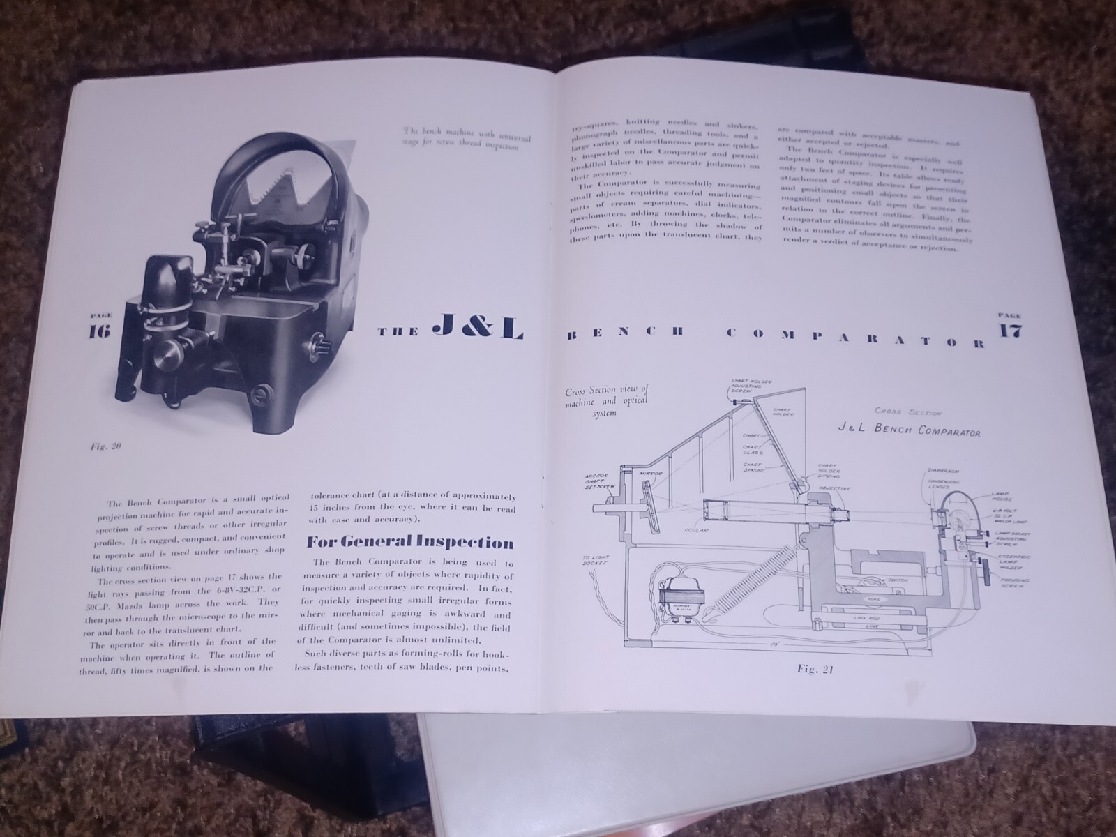 Jones & Lamson Measuring Machine PDISTAL BENCH COMPARATORS J&L TOOL CATALOG BOOK