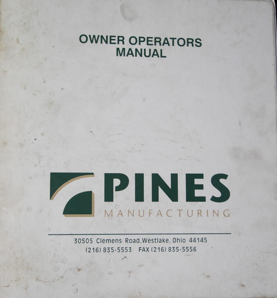 Teledyne Pines “All” Rotary Bender Operations and Maintenace Manual 1996 Pg 98