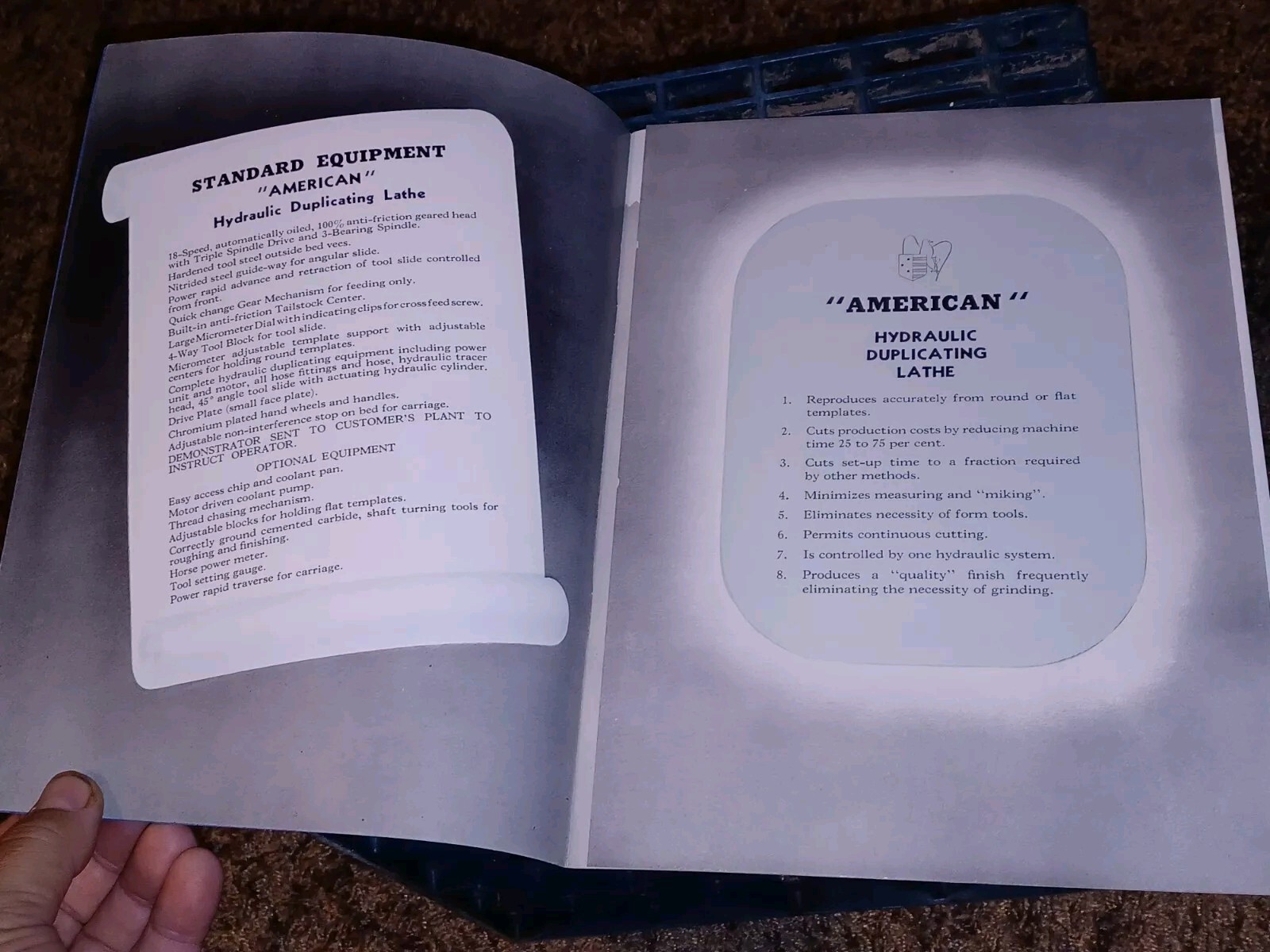 1951 American Tool Works Hydraulic Duplicating Lathe Bulletin #35 Sales Catalog