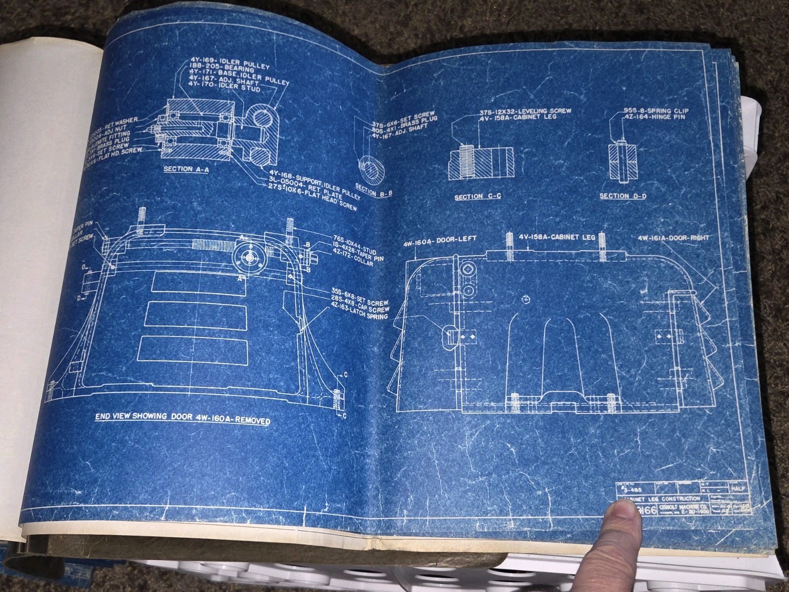 Gisholt Machine Company Blue Prints Book UNIVERSAL TURRET LATHE #5 Original VTG
