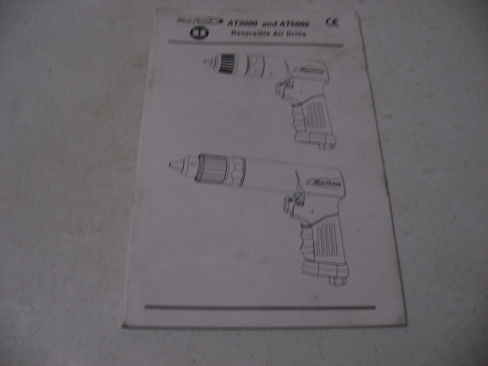 Blue Point Reversible Air Drill AT3000/AT5000 Operating Manual – Parts Breakdown