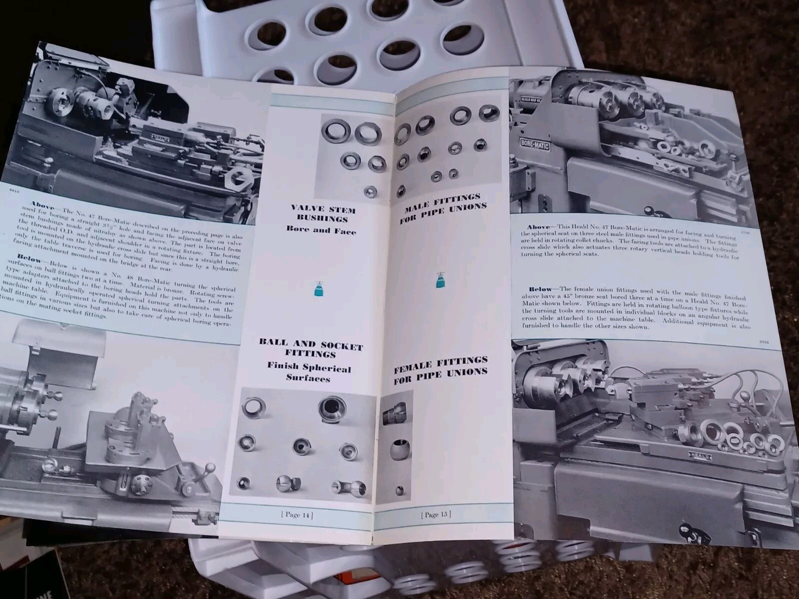 HEALD MACHINE COMPANY Sales Catalog BORE MATICS VALES PLUGS Bored faced Turned