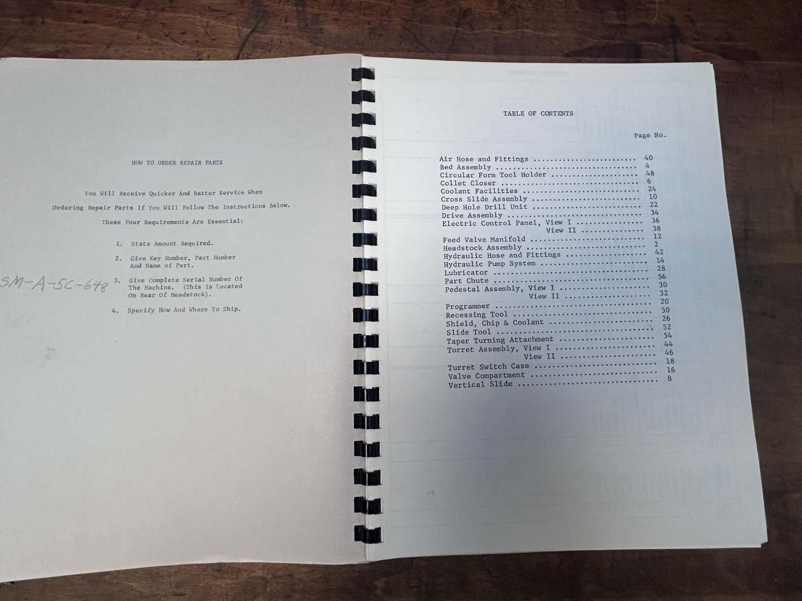 ORIGINAL OEM Hardinge Lathe DSM-A Operators, Maintenance, and Parts Manuals