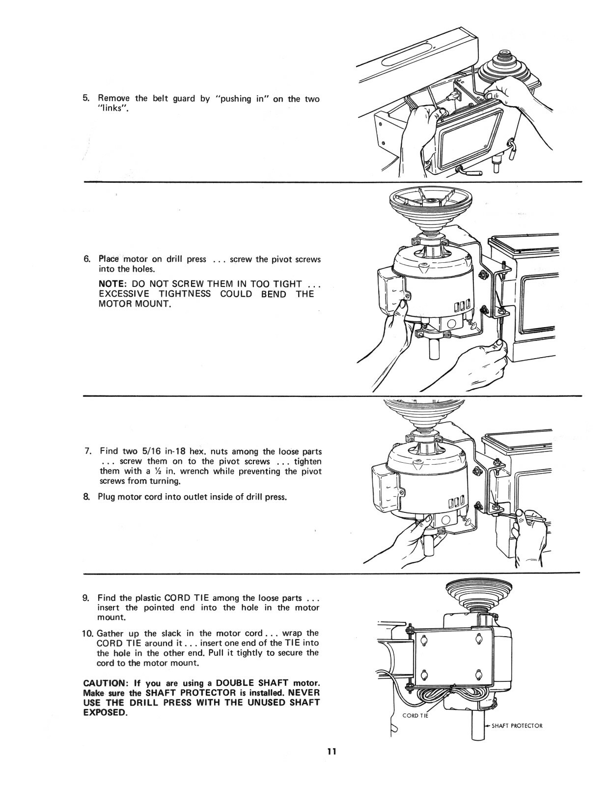 Sears Craftsman Drill Press 113.21371 Owner & Parts List Manual #1871