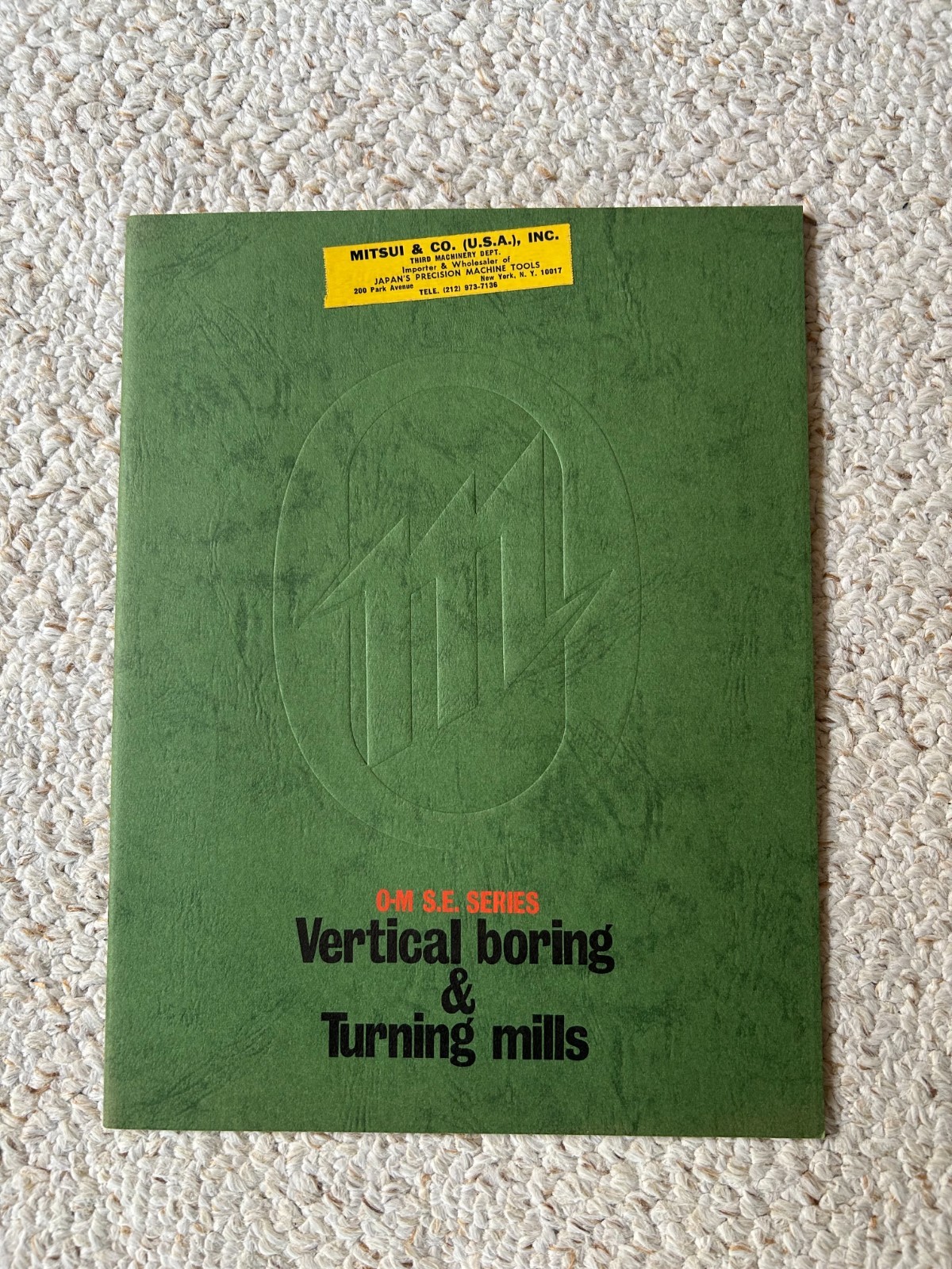 O-M Vertical Boring & Turning Mills Sales Catalog, Made in Japan