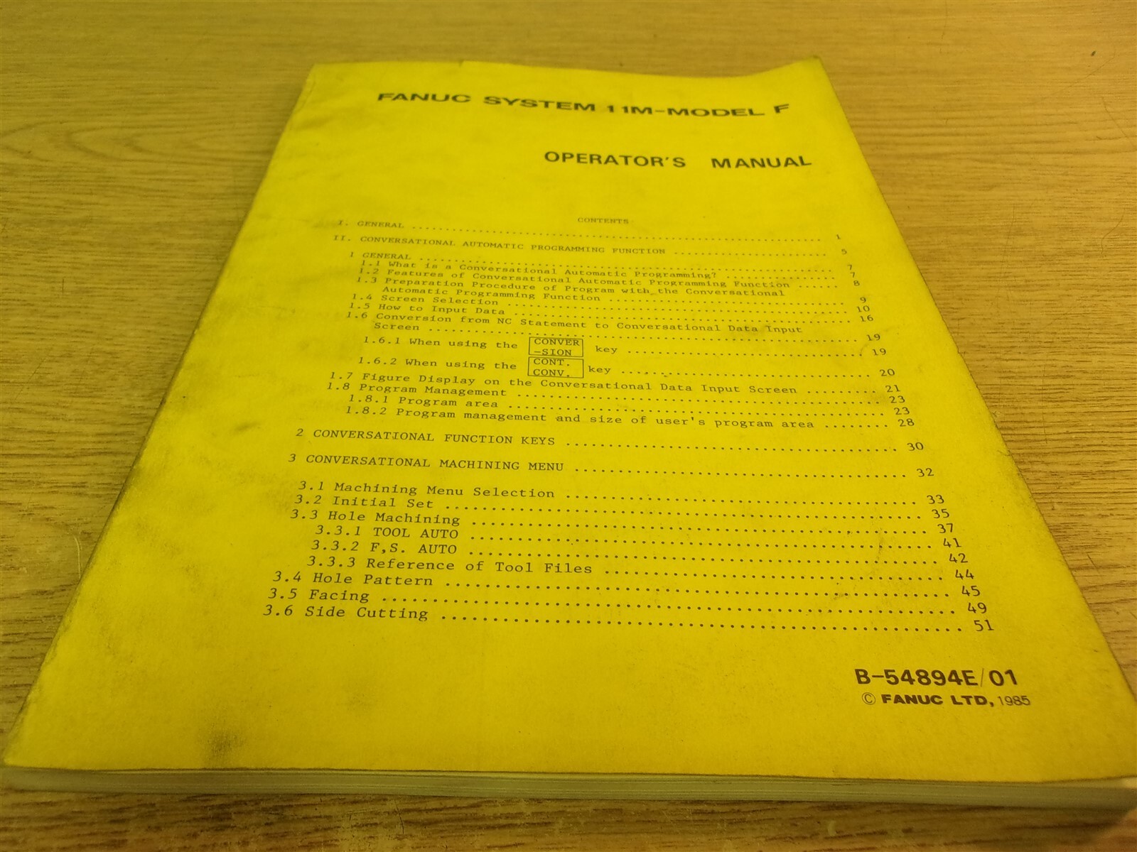 GE Fanuc System 1 1M Model F Operator’s Manual B-54894E/01 *FREE SHIPPING*