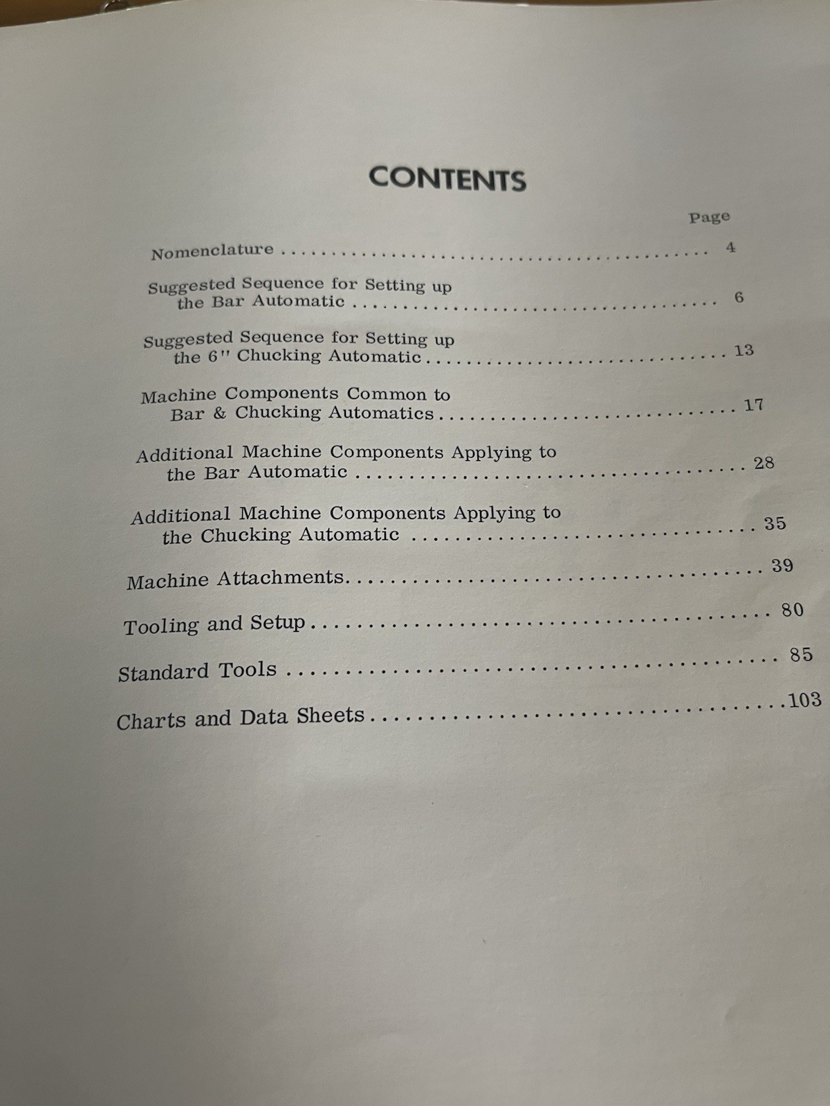 Warner Swasey Multiple Spindle Automatics Operating Instructions Manual