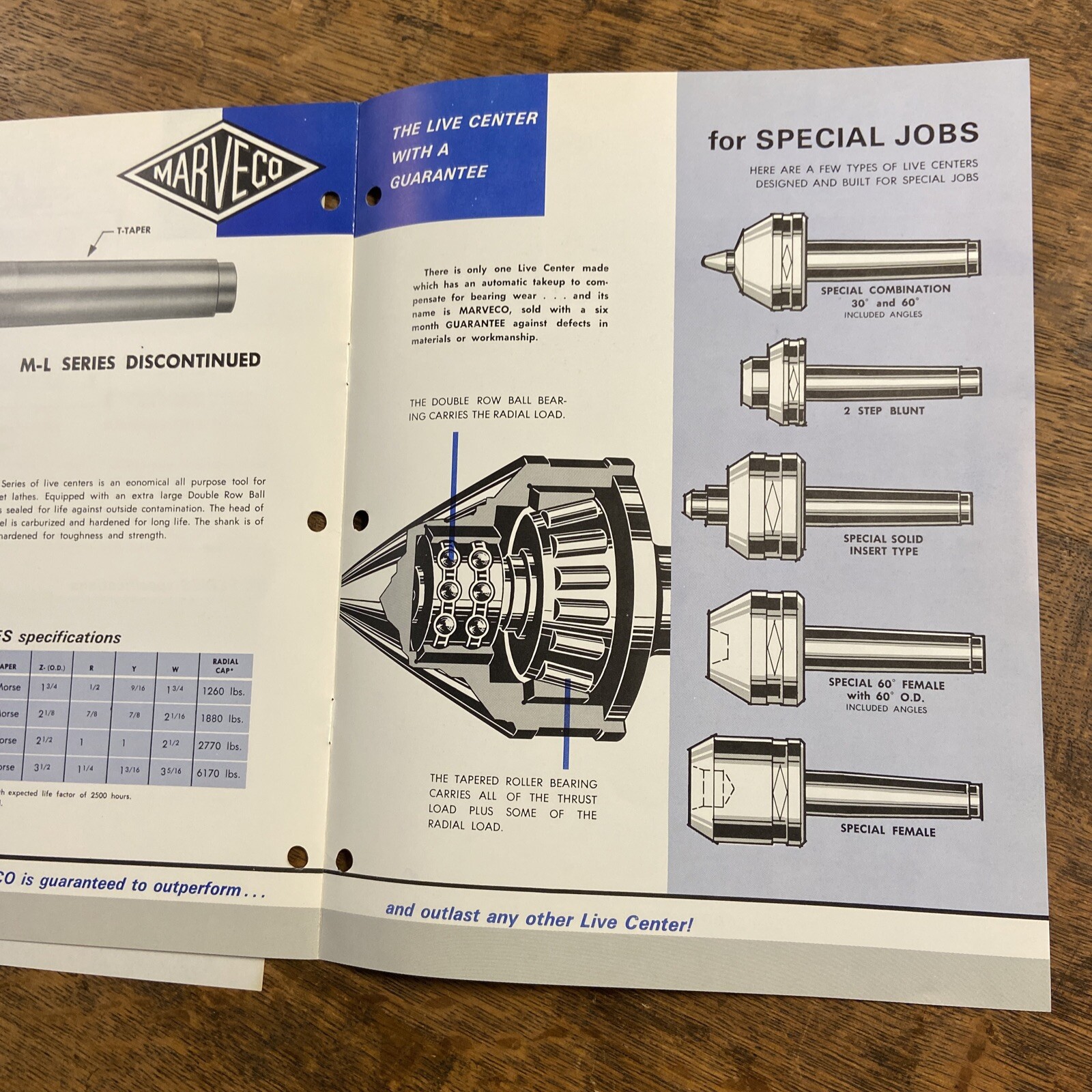 Vintage Marveco Live Center Advertisement-Brochure