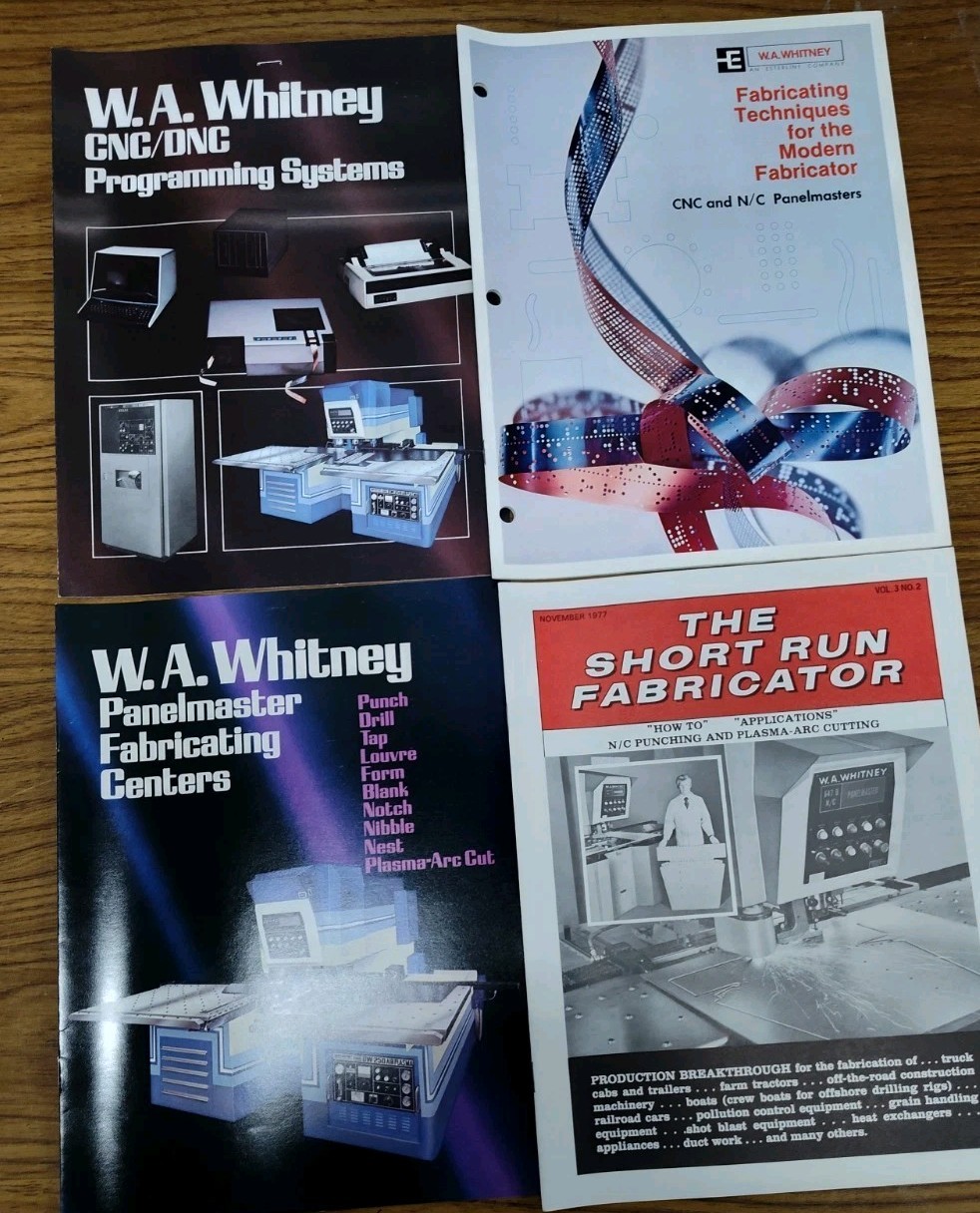 W.A. Whitney CNC DNC Arc Welding Industrial Machinery Catalog Brochure Lot Vtg