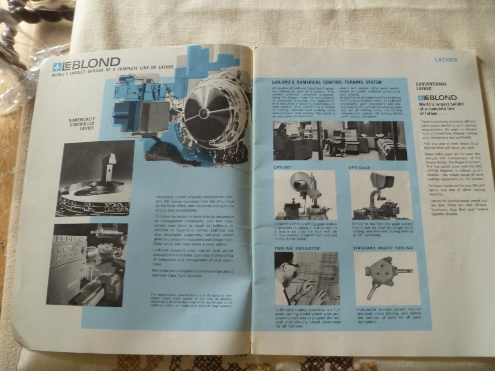 LeBlond Machine Tools catalog of complete line of lathes