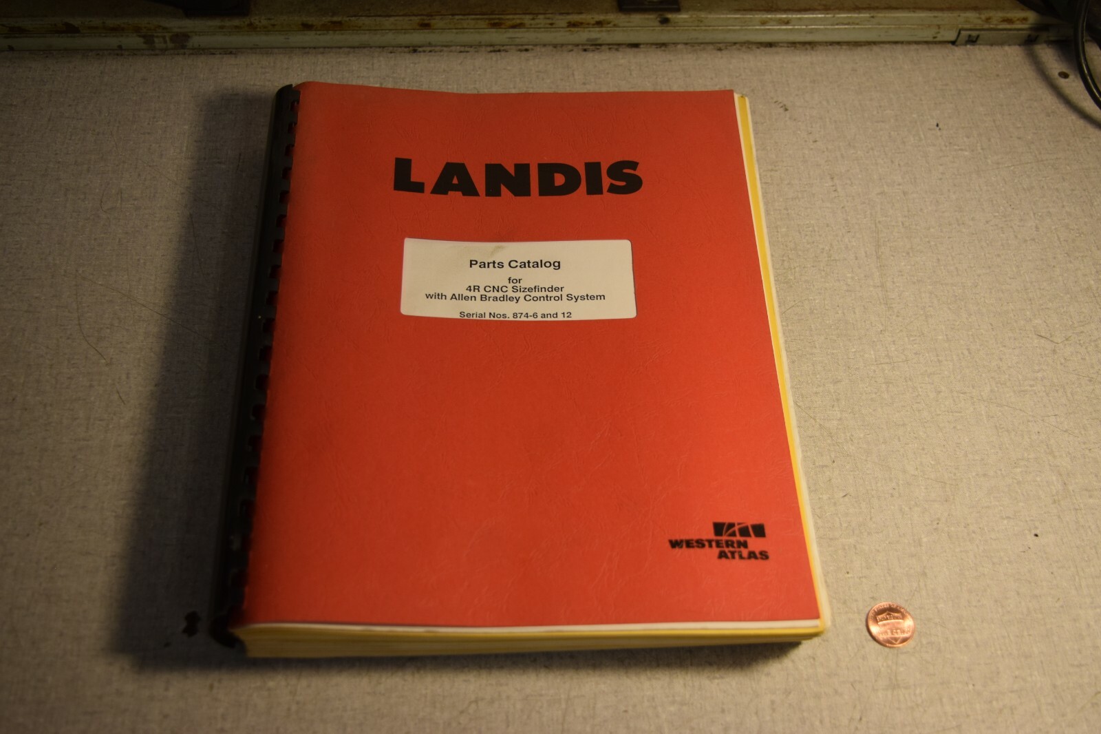 Landis 4R CNC Sizefinder with AB Control System Parts Catalog