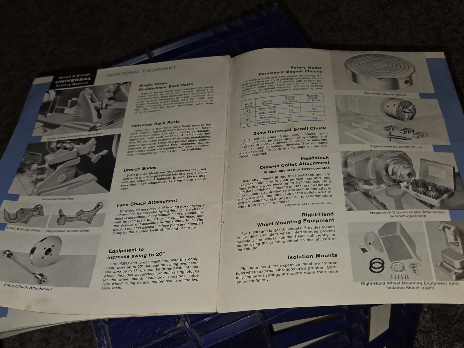 Brown And Sharpe Universal Grinding Machines 1020 1460u Sales Catalog Book VTG