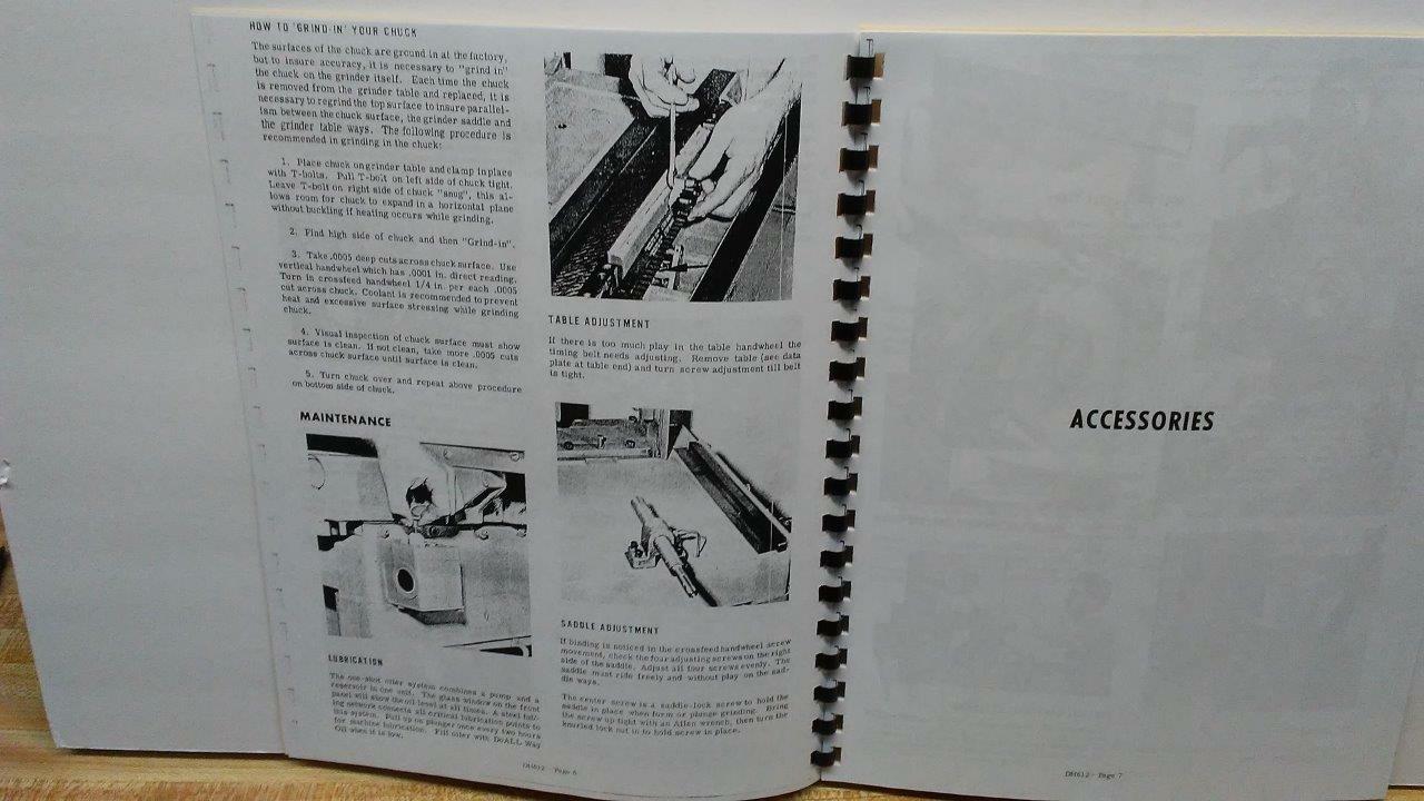 DoAll DH-612 Surface Grinder Instruction & Parts Manual