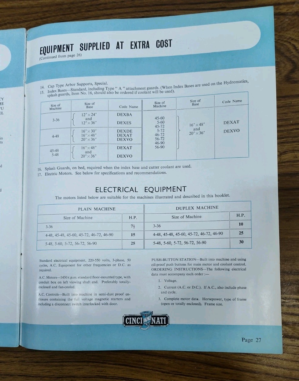 Cincinnati Milling Machines Ltd Birmingham England Hydromatic Brochure Catalog