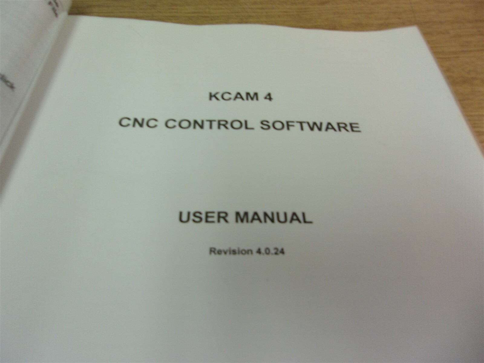 KCam4 CNC Control Software User’s Manual “45” *FREE SHIPPING*