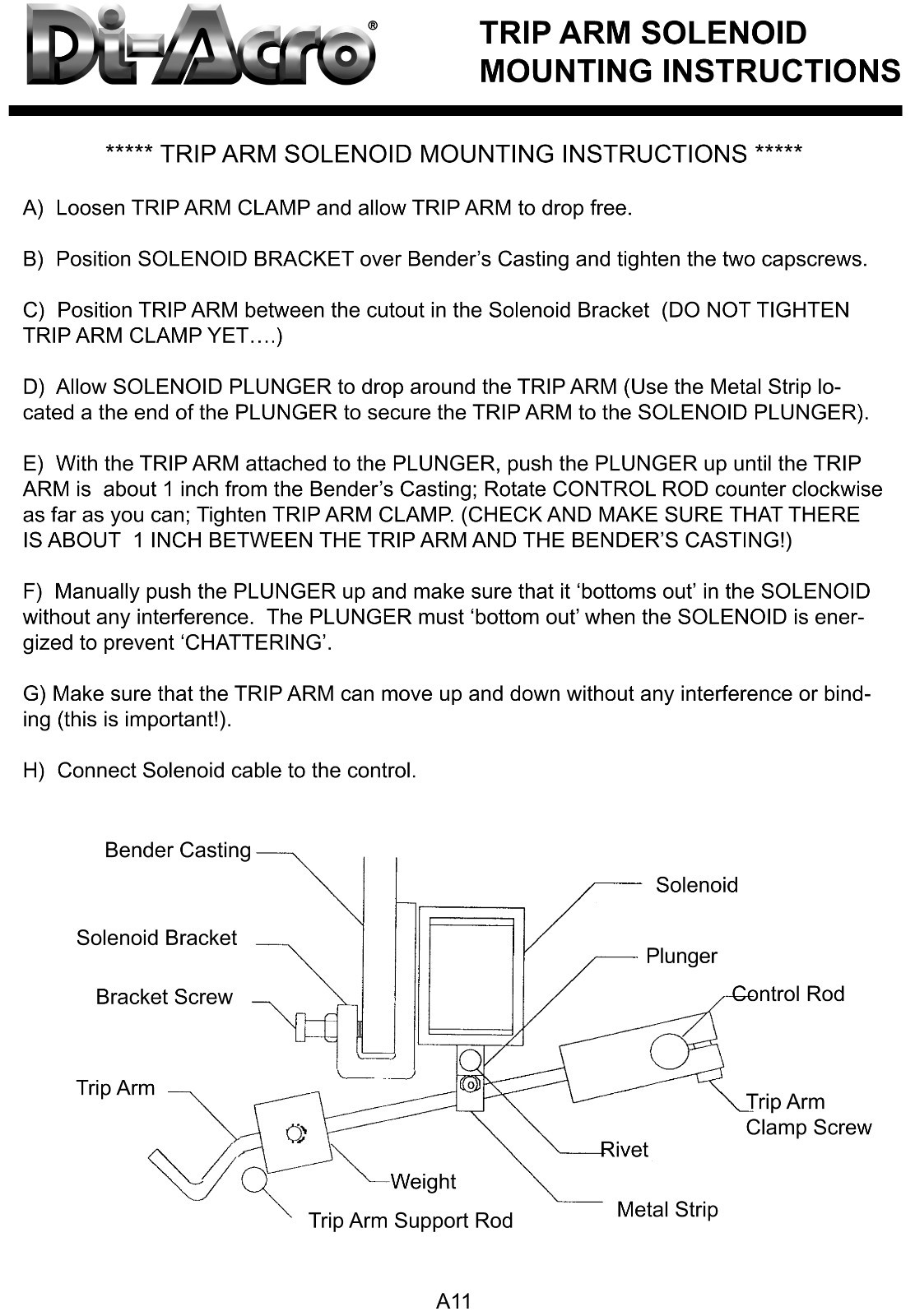 Di-Acro No. 6 & 8 Power Bender CNC Control Operators & Instruction Manual #1491