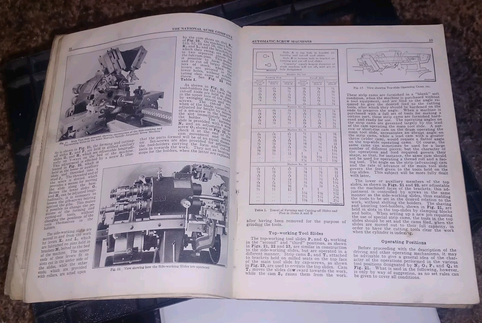 1912-1913 NAMCO National Acme Co AUTOMATIC MULTIPLE SPINDLE SCREW MACHINES BOOK