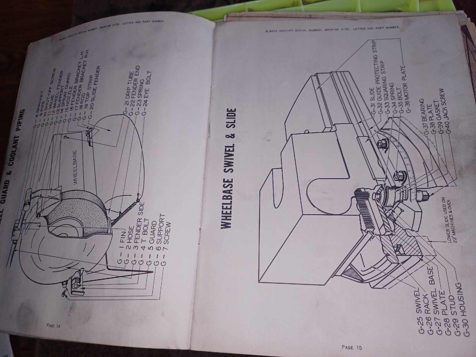 LANDIS TOOL PARTS LIST BOOK CATALOG MANUAL 14 18 22″ Type CH GRINDING MACHINES