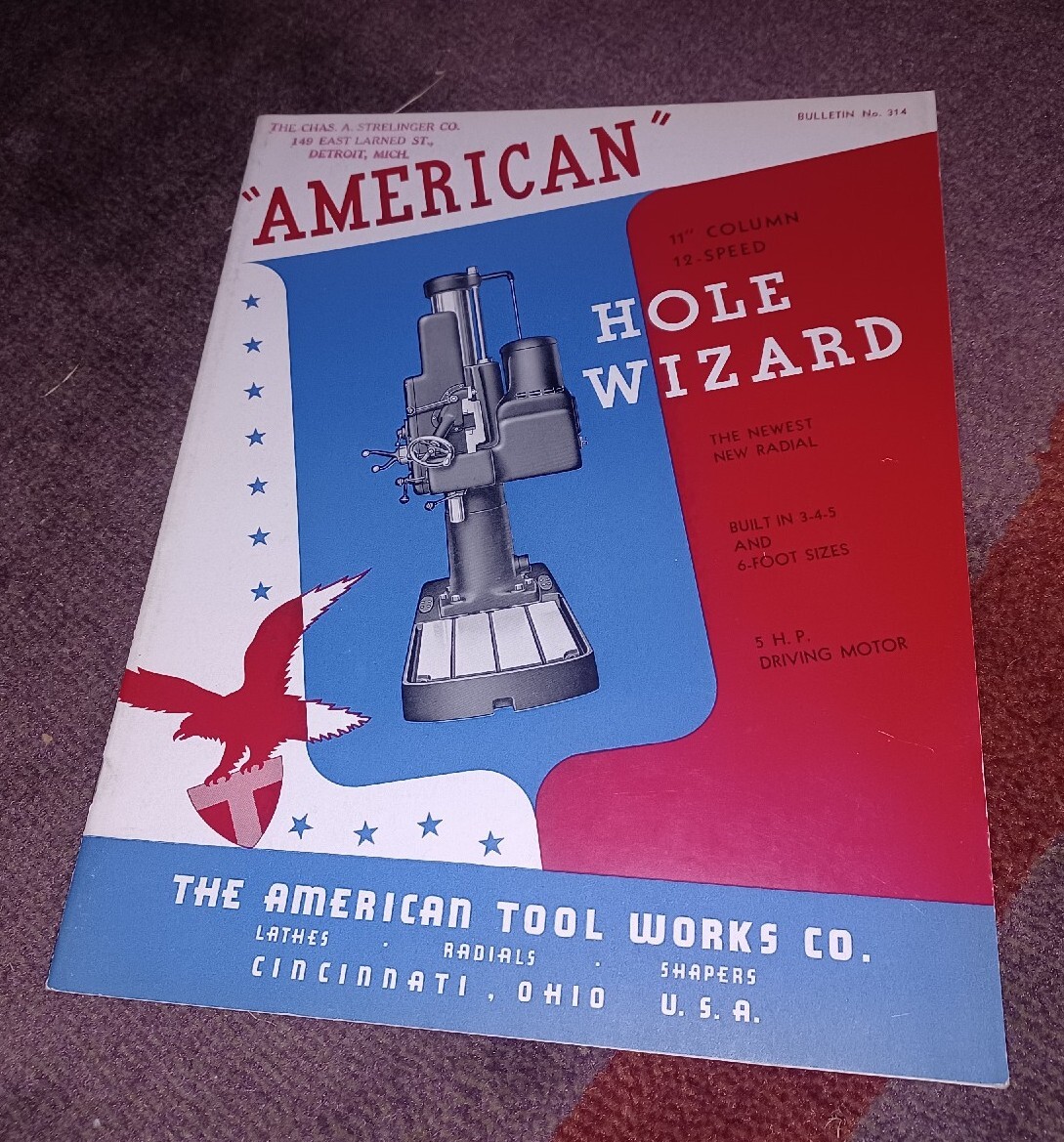 AMERICAN HOLE WIZARD Tool Works Company BULLETIN 314 Catalog Book Cincinnati Oh