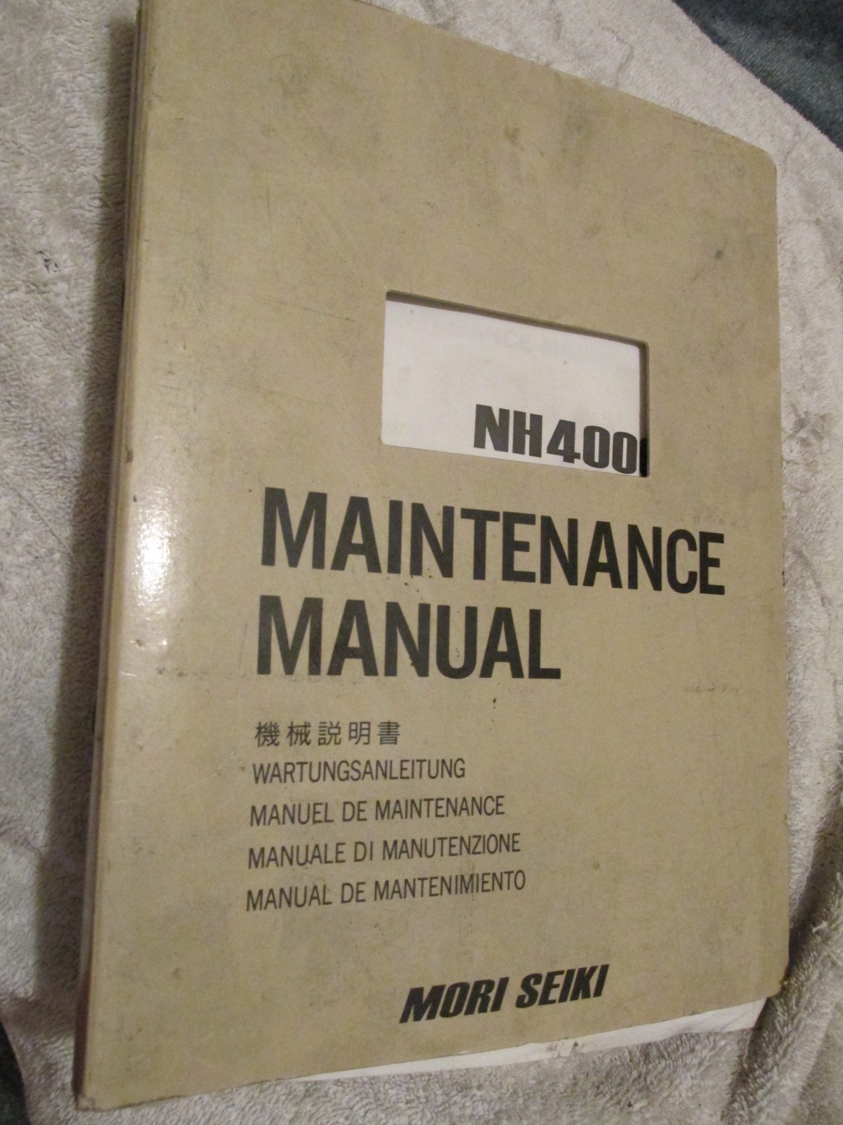 Mori Seiki NH4000 MSX 501 502 CNC Machining FACTORY Maintenance Manual Binder