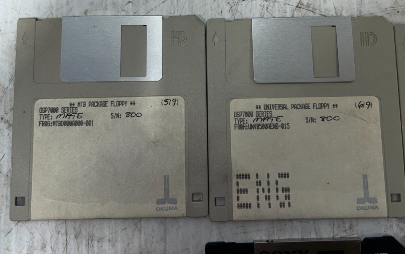 Okuma CADET MATE – SER #800 FLOPPY DISK SET – OSP700M / OSP7000 Series