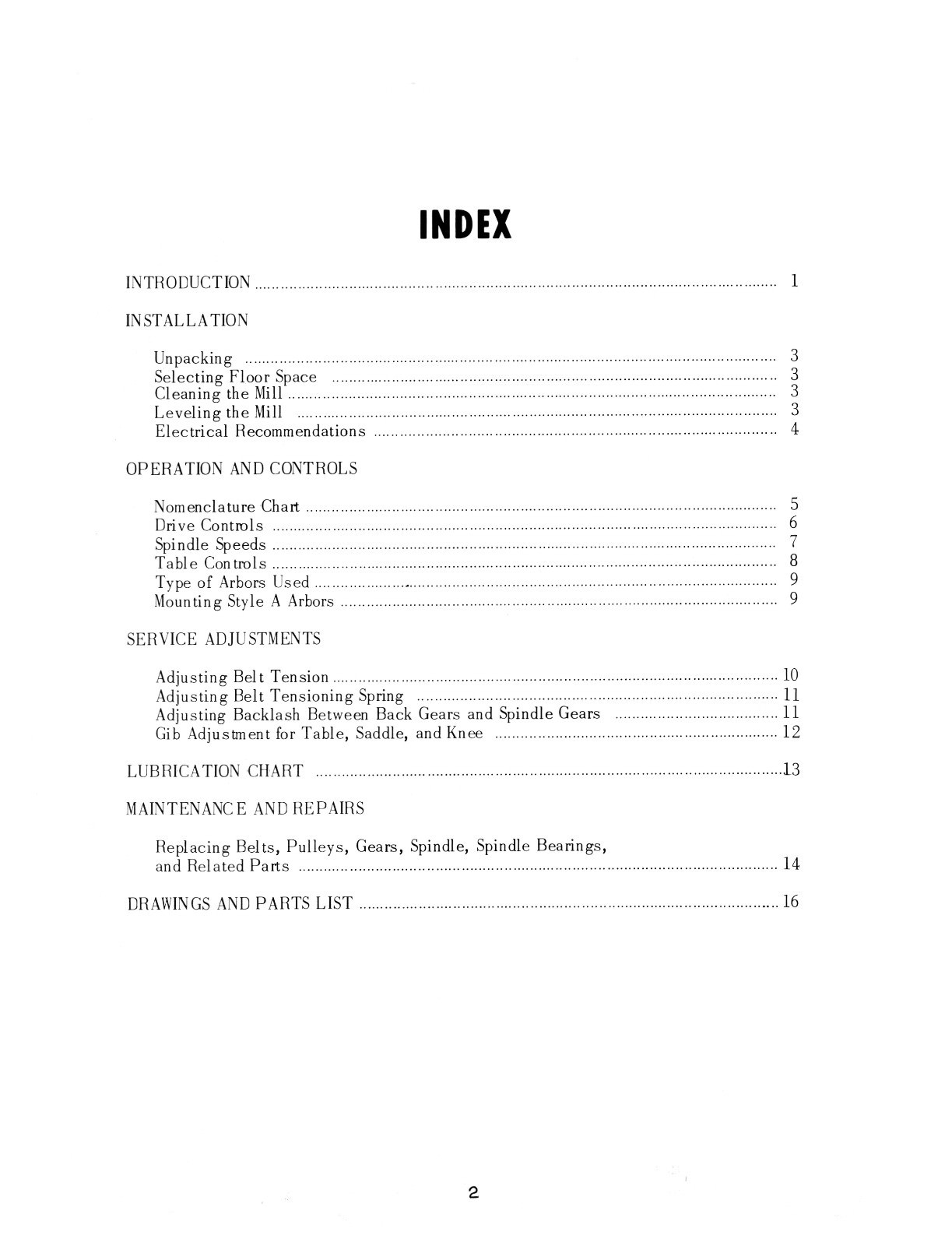 Rockwell Horizontal Milling Machine 21-120 Operator and Parts Manual #1887