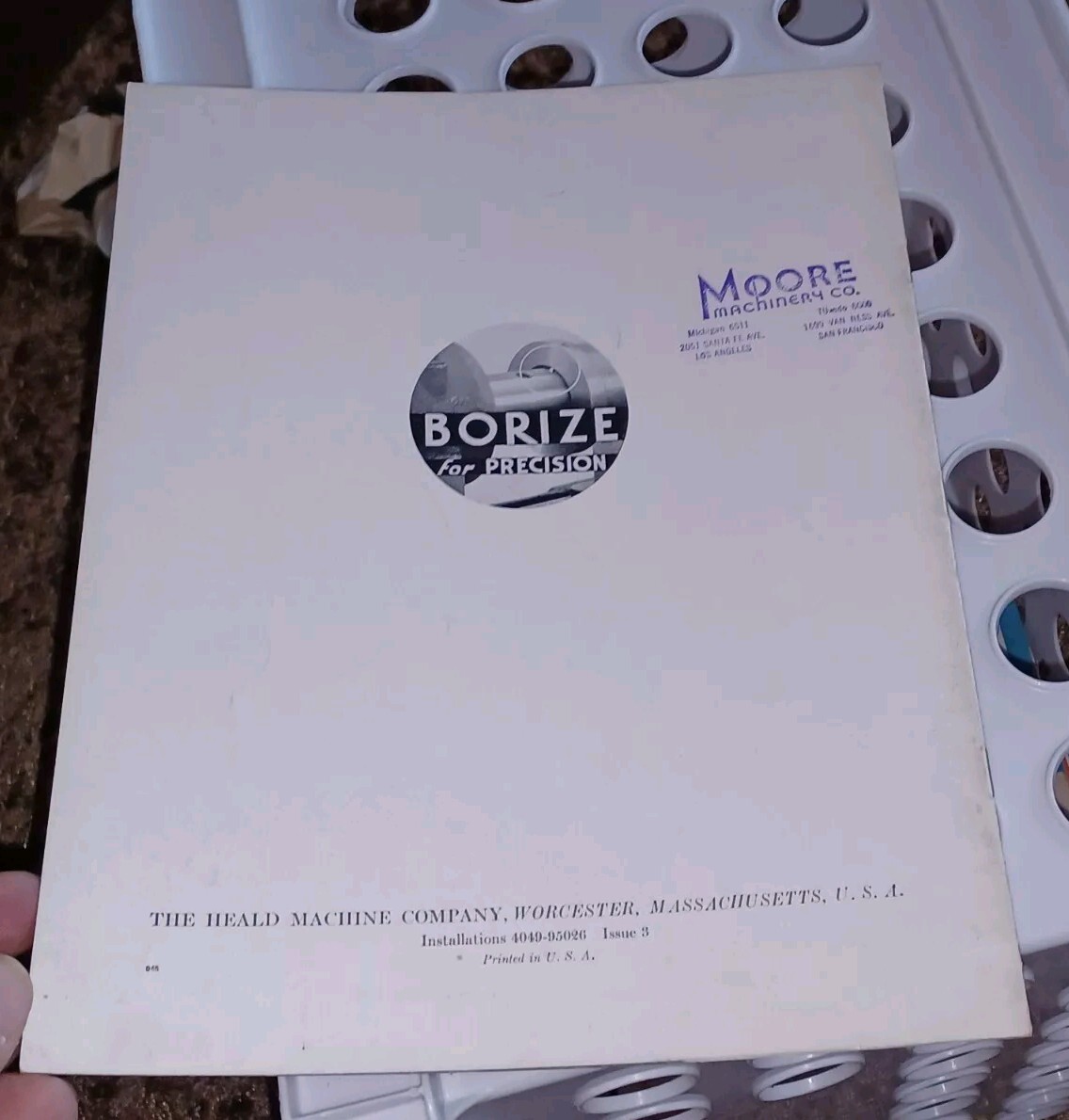 HEALD MACHINE COMPANY Sales Catalog BORE MATICS VALES PLUGS Bored faced Turned