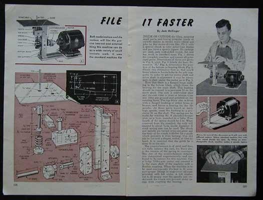 Die Filing Machine HowTo Build PLANS Model & Die makers