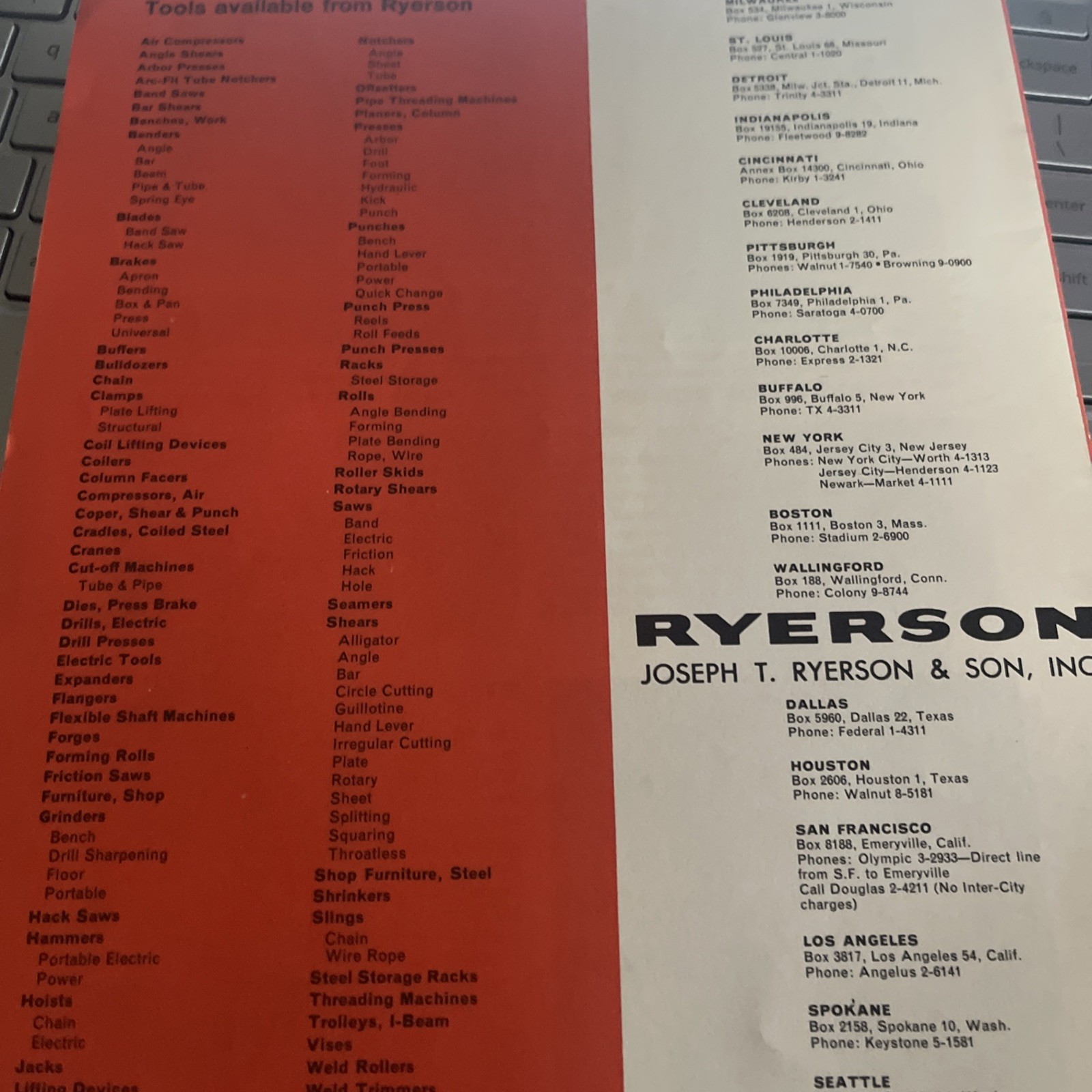 Ryerson Metal Working Machinery Bulletin No. 90-6