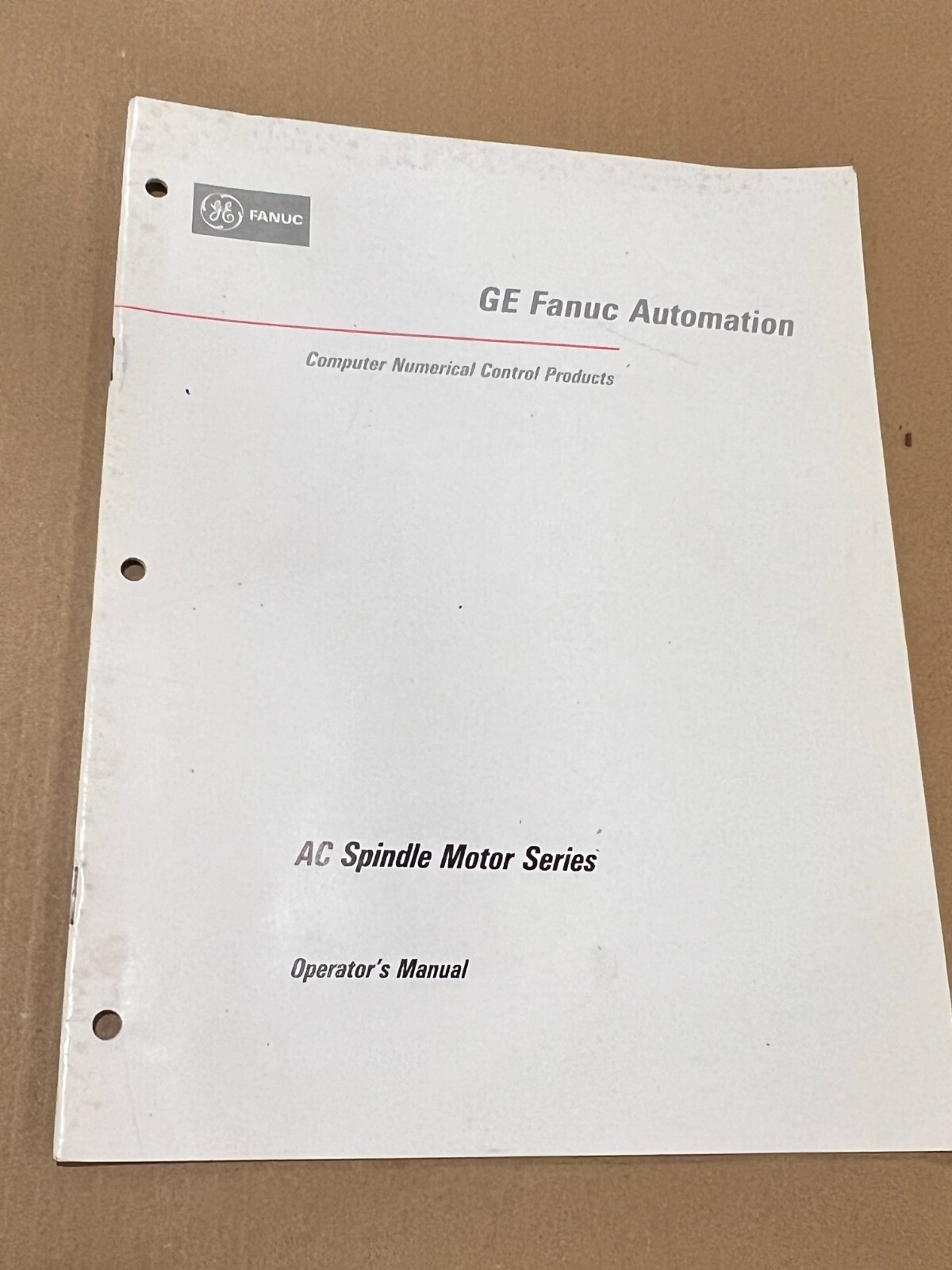 GE Fanuc Automation AC Spindle Motor Operators Manual GFZ-53424E/07