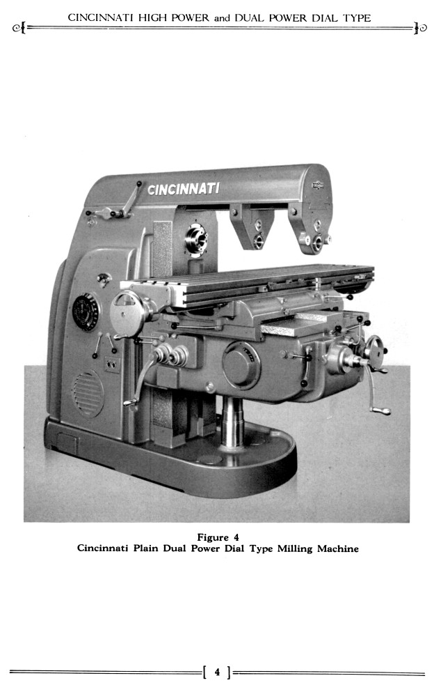 Cincinnati 3,4,5,6 High Power & Dual Power Milling Machine Operators Manual 1343