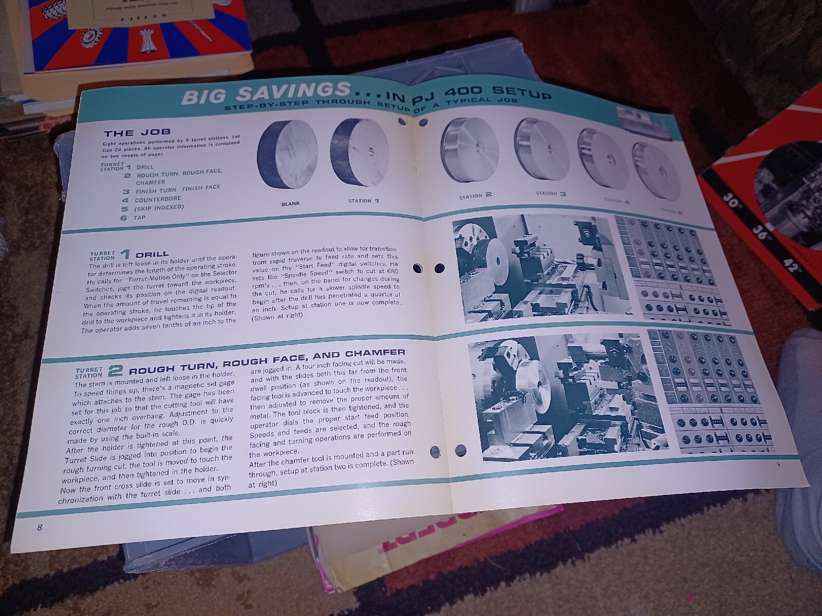 PRATT & WHITNEY PJ 400 AUTOMATIC TURRET LATHE Sales Catalog Book Booklet A11-1