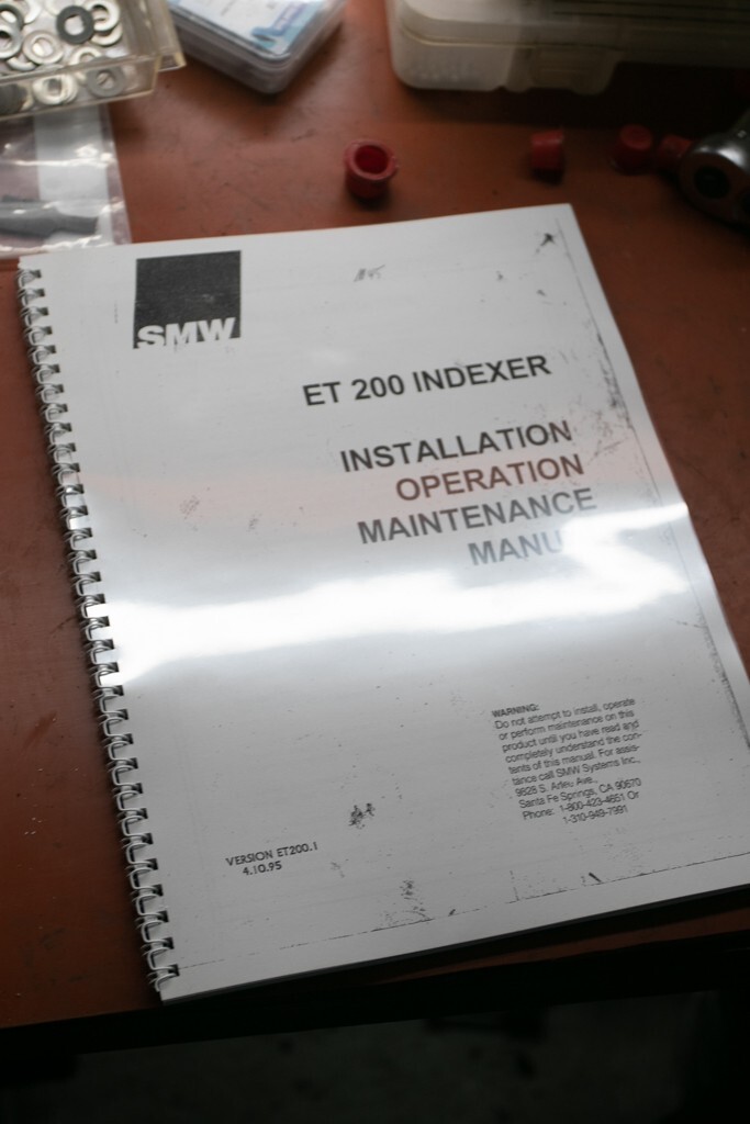 SMW ET 200 System 30, 50 CNC 4th Rotary Index Manual