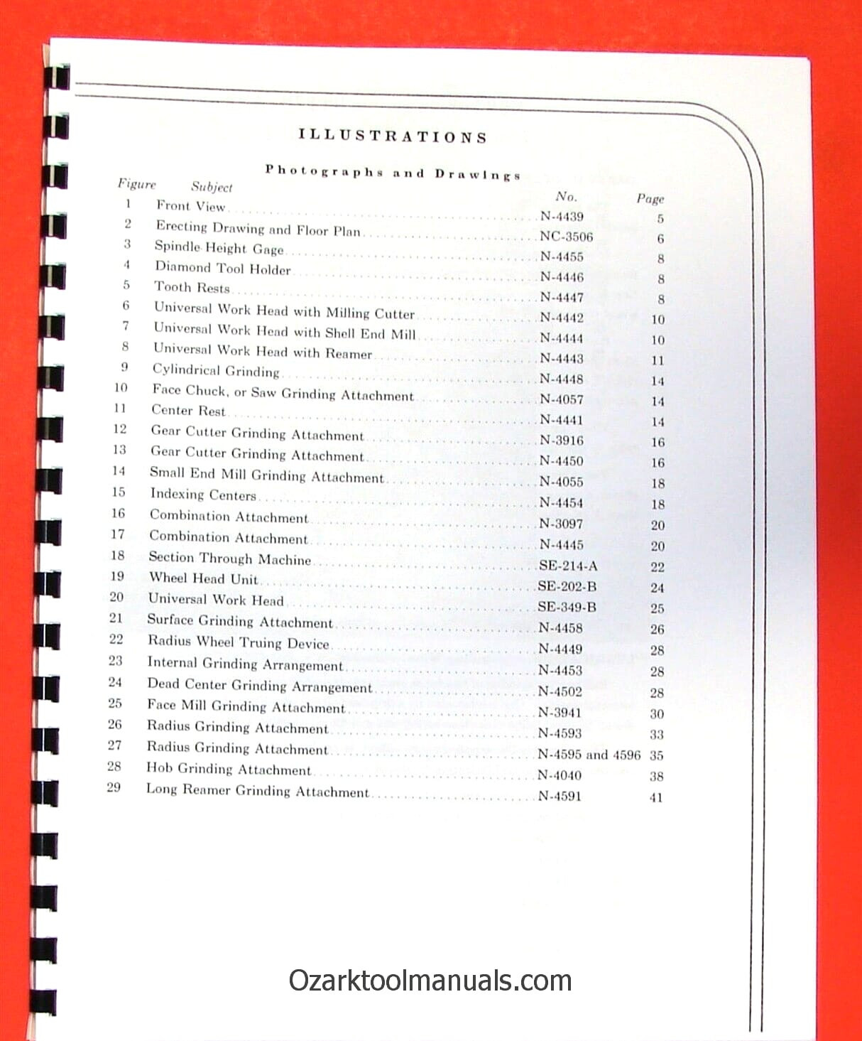 NORTON No. 2 Cutter Tool Grinder Owner Operator Parts Manual 0495