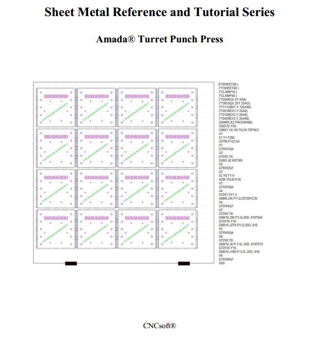 Amada CNC Turret Programming Reference and Tutorial Series CD G-code Unfolding