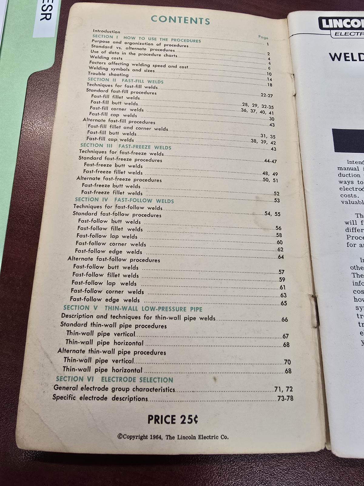 Lincoln Electric Co. Welding Guide Nov 1963 (1964 Printing)