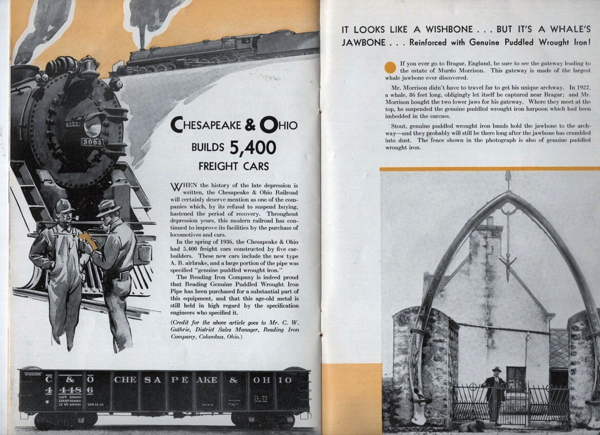 1937 Reading Iron Co. Pipe Wrought Iron “Pageant of Coach” Advertising Booklet