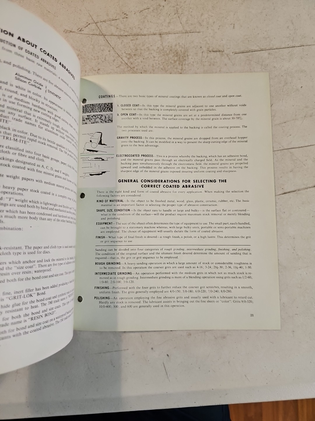 Vintage 1954 3M Industrial Applications Of Coated Abrasives Reference Manual