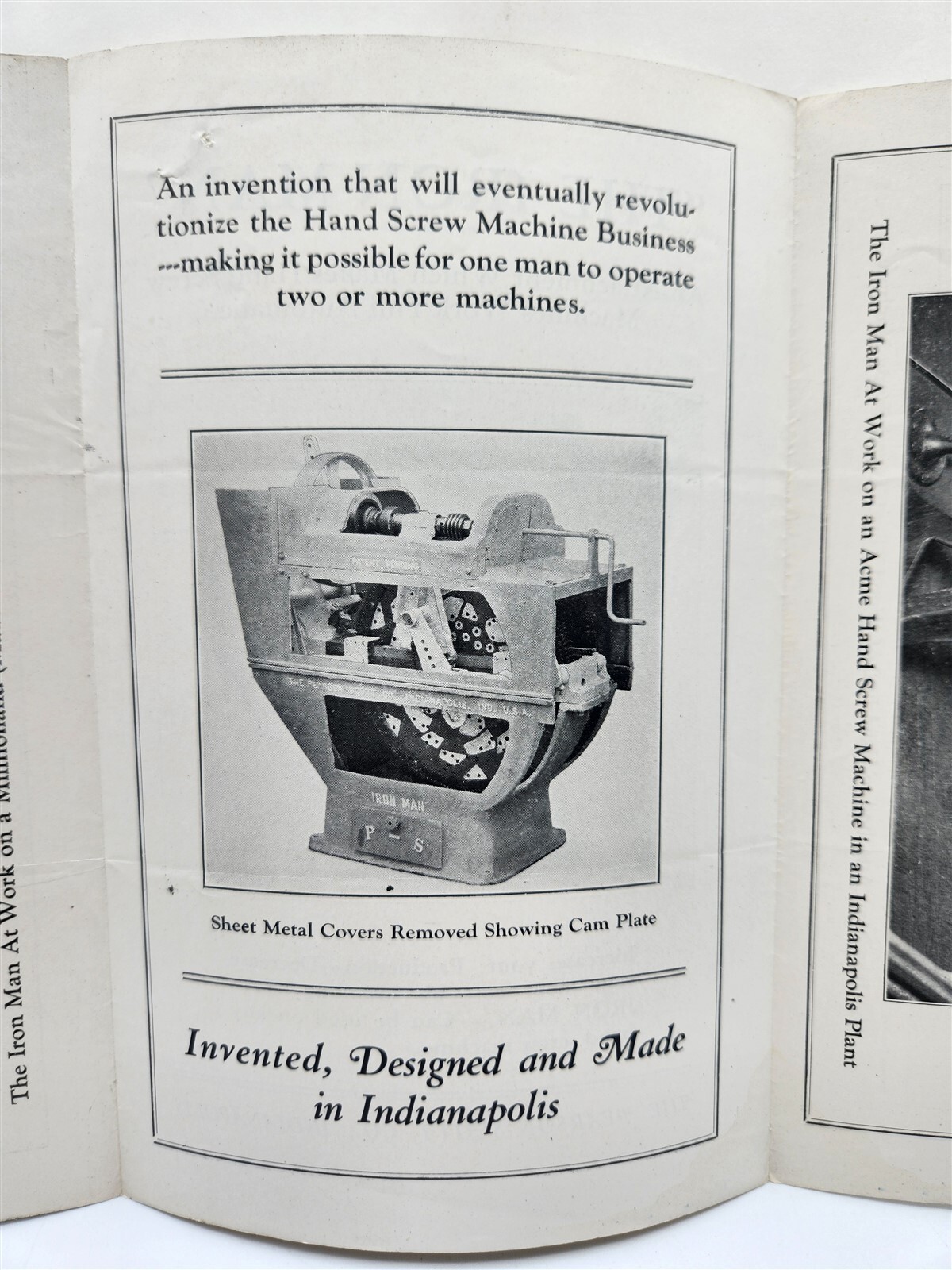1930’s Pearson Scott Co. Iron Man Hand Screw Machine Advertising Brochure