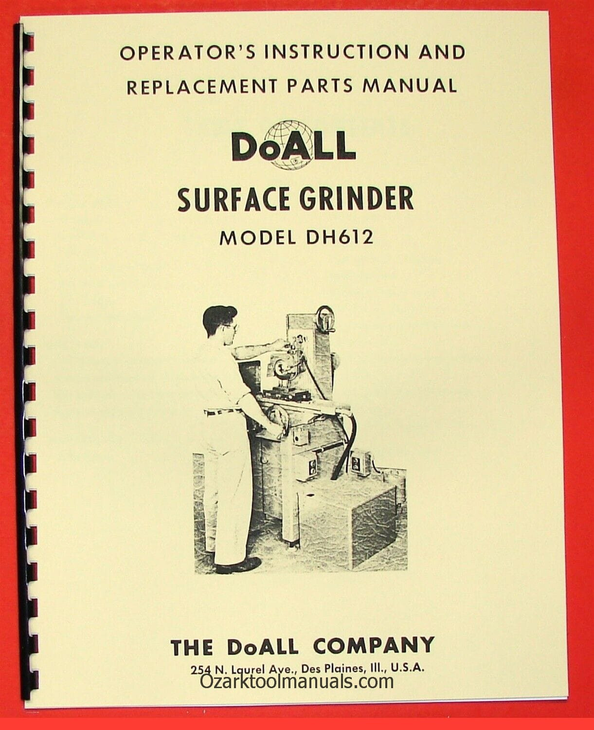 DOALL DH612 Surface Grinder Owners Service Operating & Parts Manual 0274