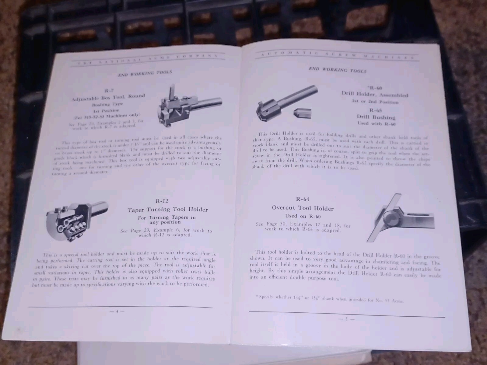 National Acme Company Model A MULTIPLE SPINDLE AUTOMATIC SCREW MACHINE CATALOG